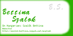 bettina szalok business card
